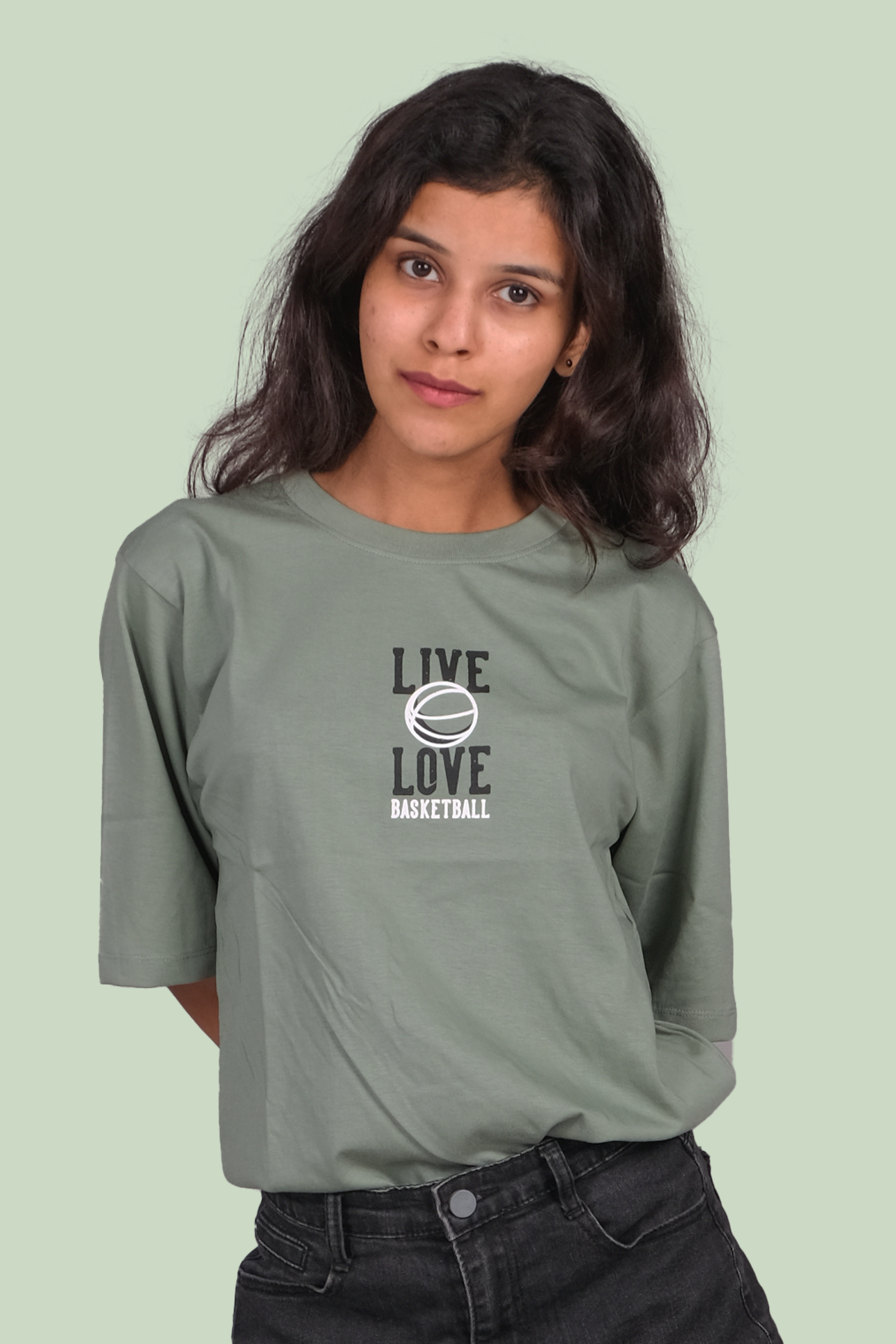 When In Doubt Graphic Printed Down Shoulder T-shirt