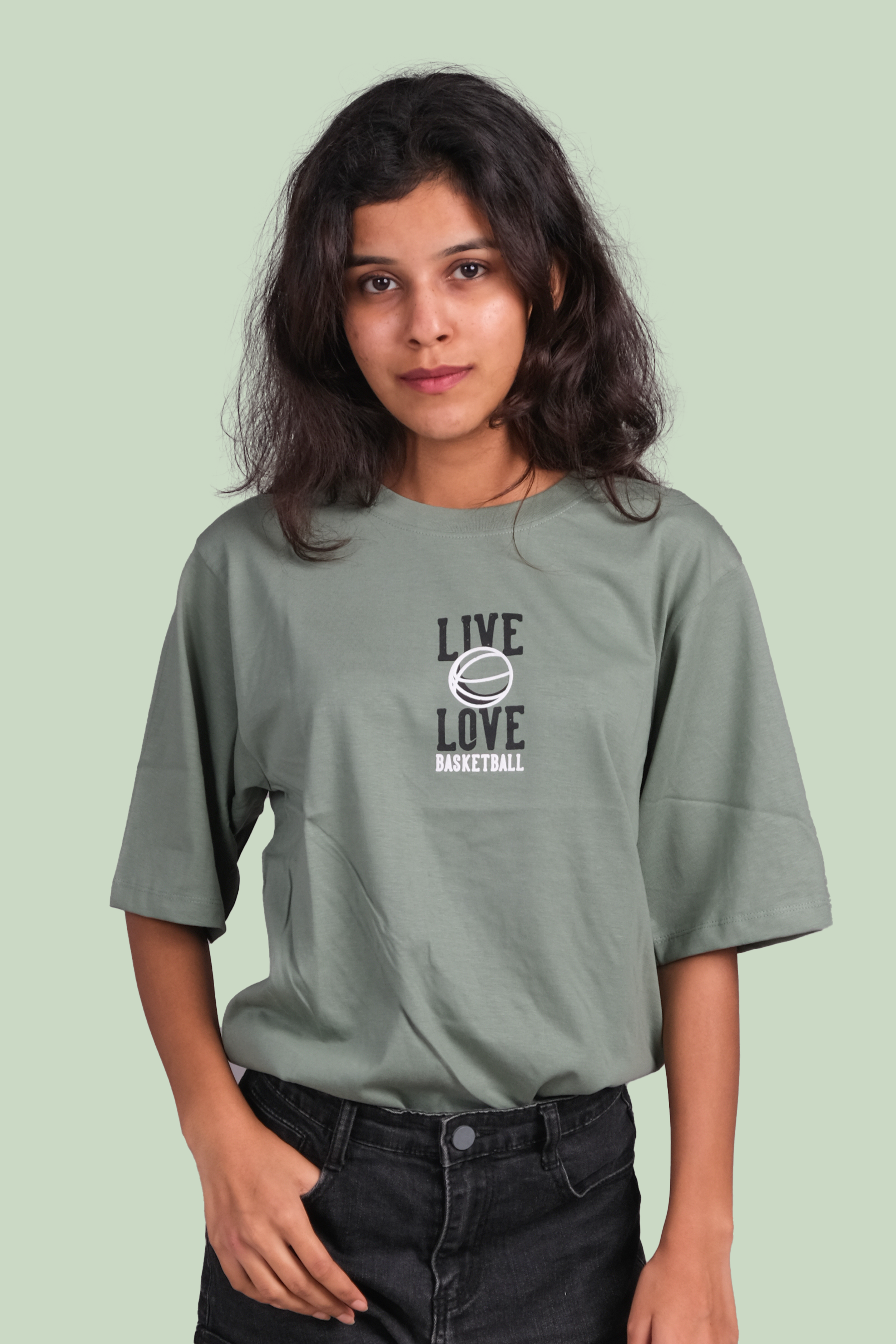 When In Doubt Graphic Printed Down Shoulder T-shirt