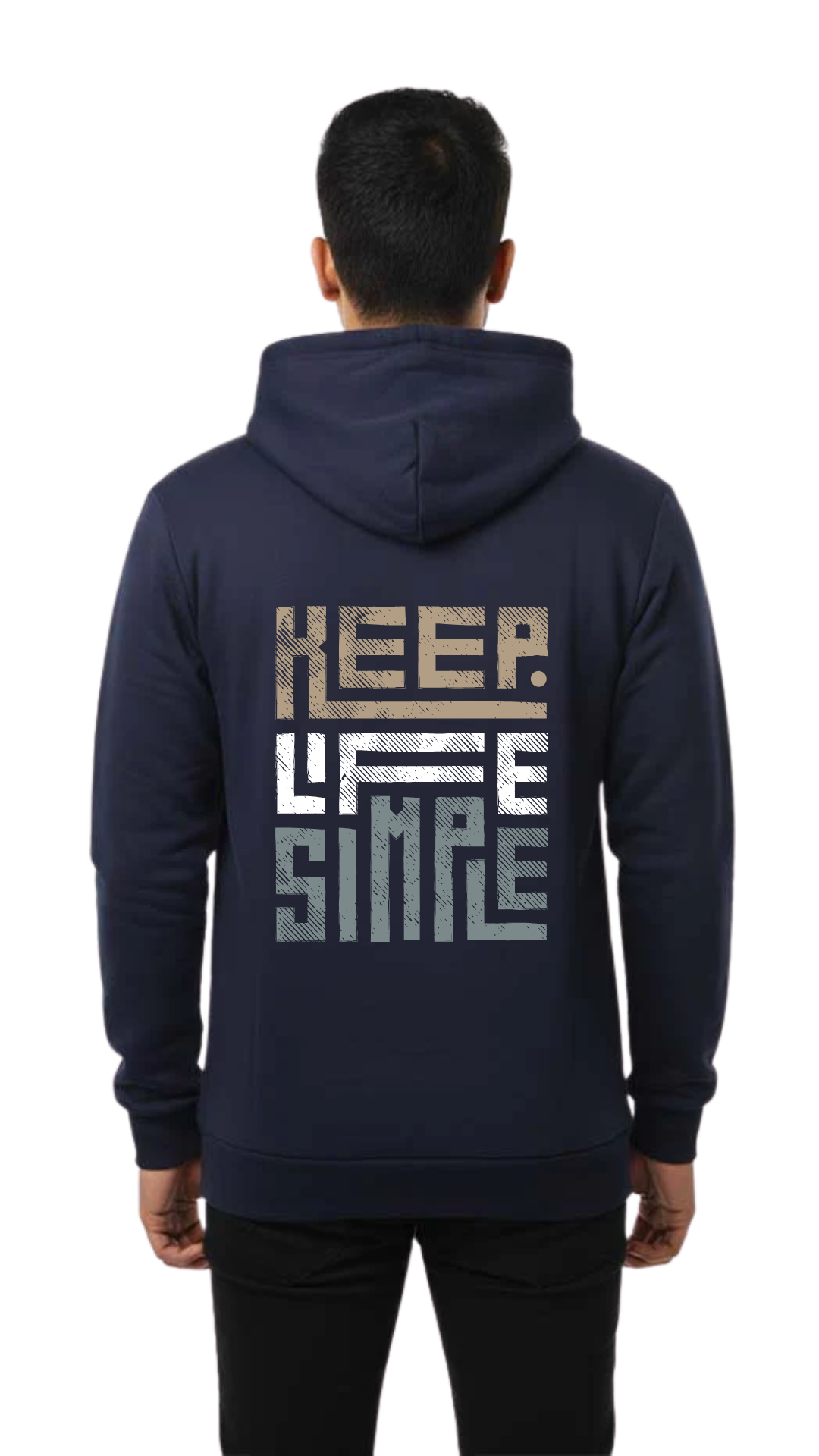 Keep Life Simple Classic Hoodie Navy Blue