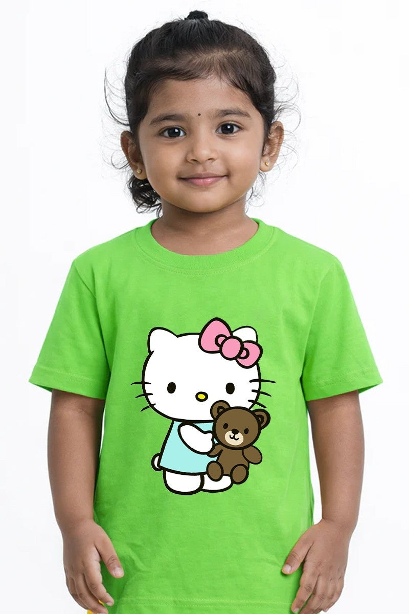 Printed Soft Cotton Tee Green