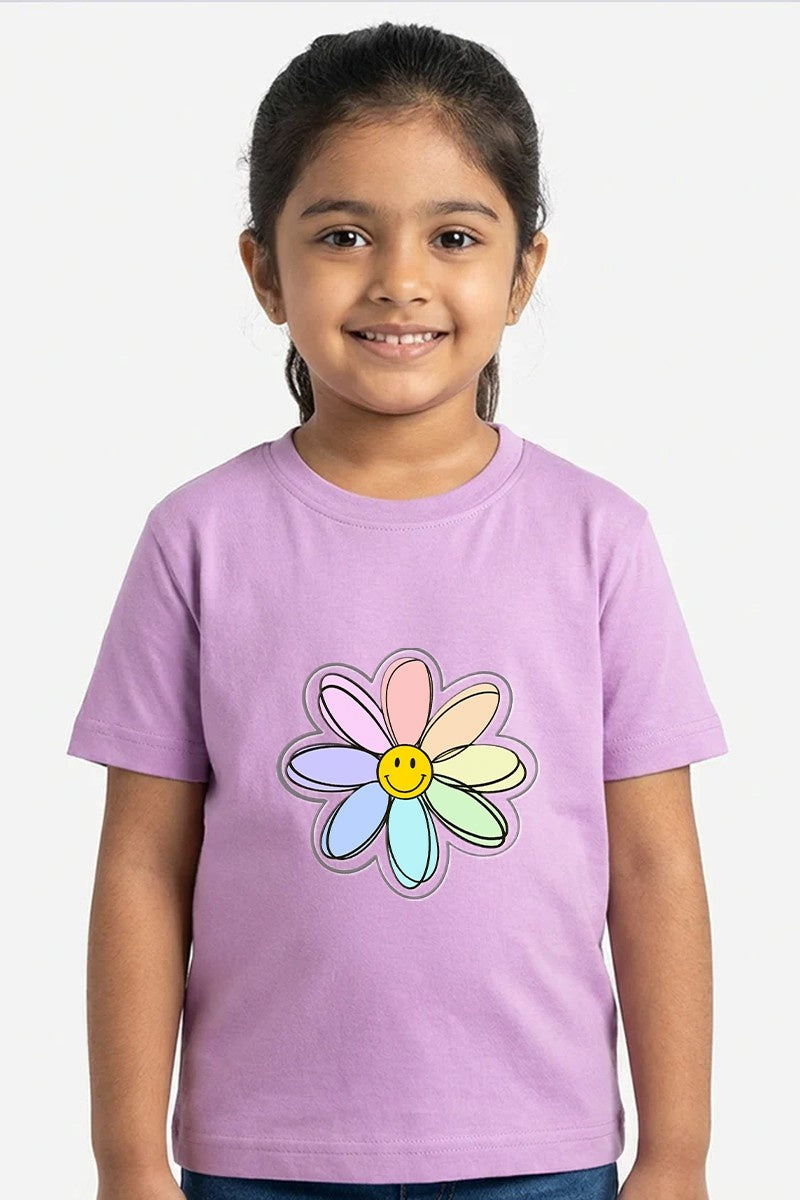 Printed Soft Cotton Tee Lavender