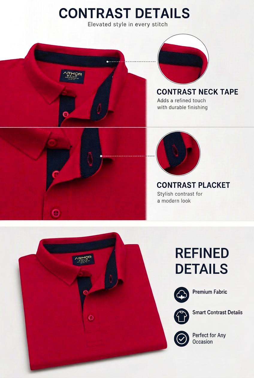 Armor Polo Pro Magenta Red T-shirt