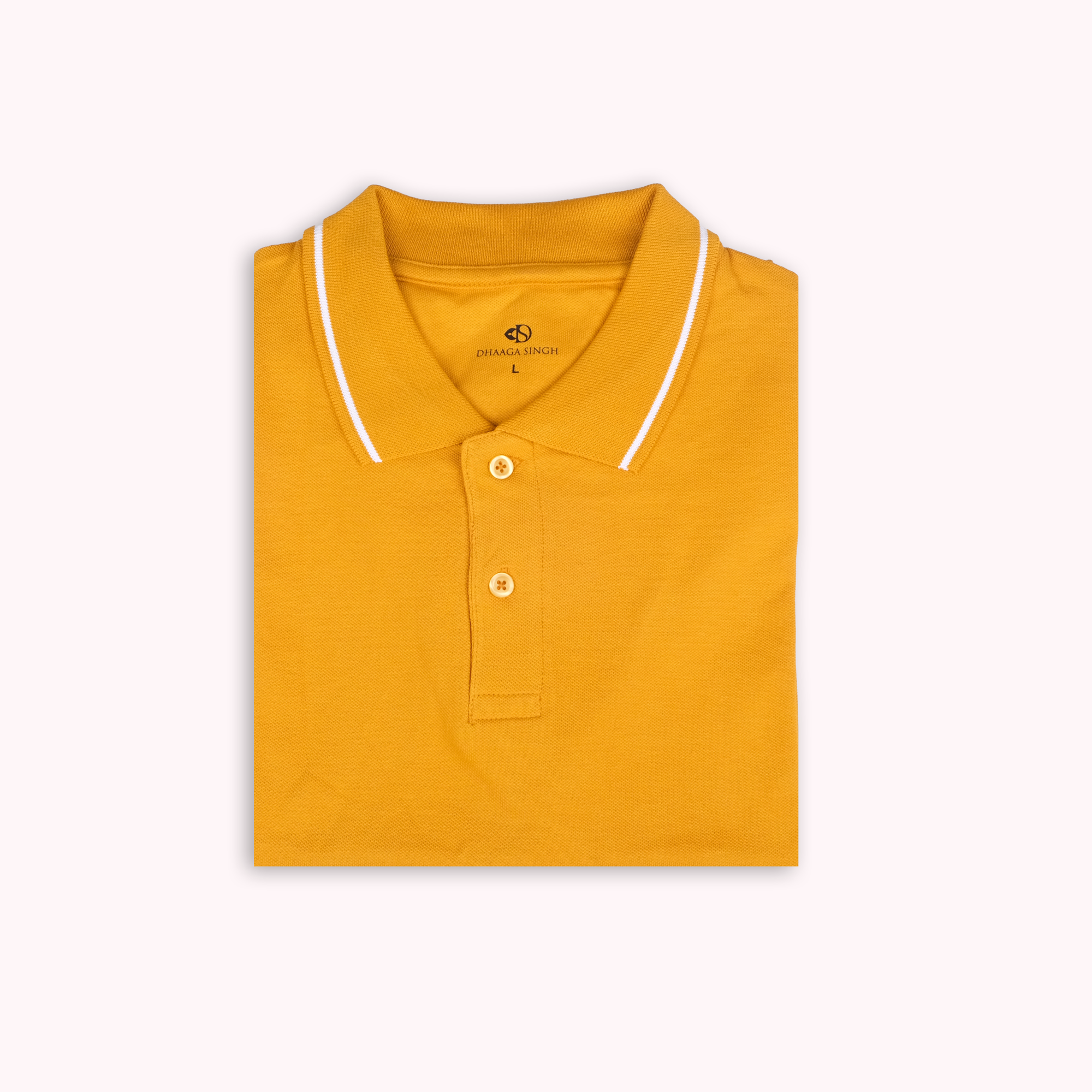 Cotton Mustard Collar T-shirt
