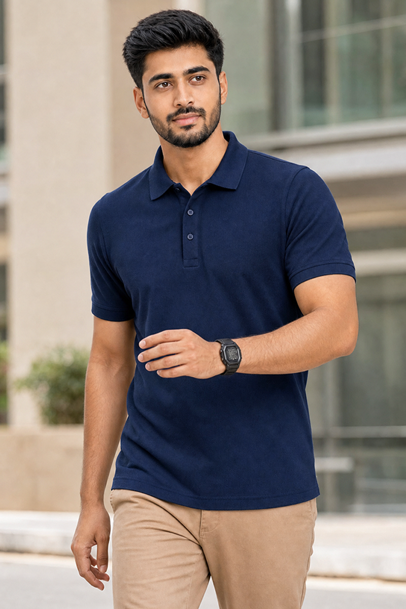 Armor Dry Fit Navy Blue Polo T-shirt