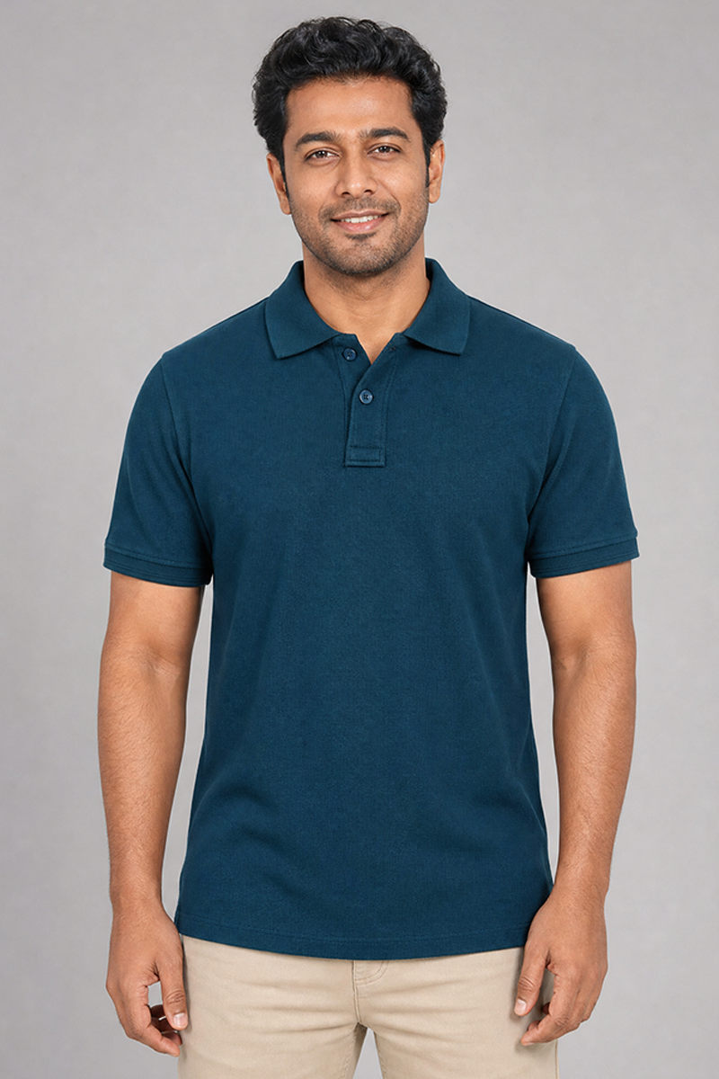 Pre Shrunk Cotton T-shirt Petrol Blue