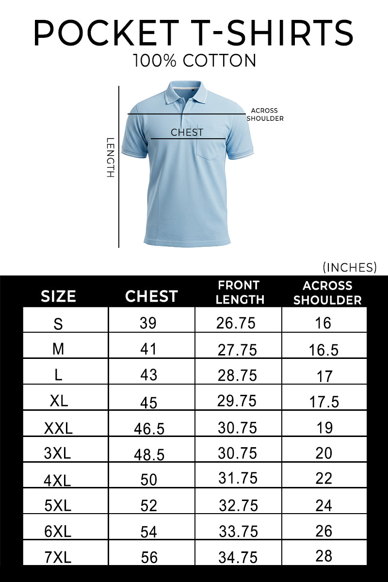 Royal Blue Collar T-shirt with Pocket