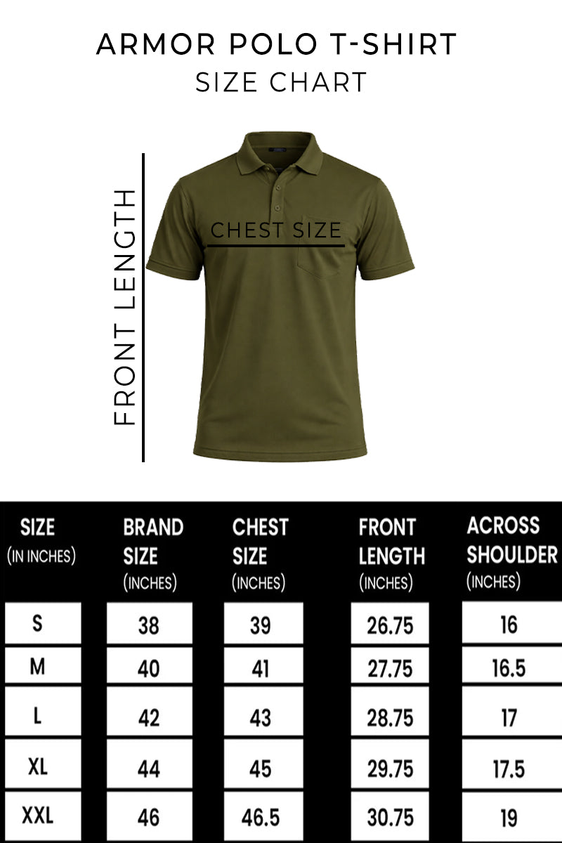 Armor Dry Fit Aluminium Polo T-shirt with Pocket