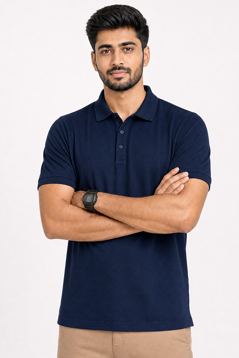 Armor Dry Fit Navy Blue Polo T-shirt