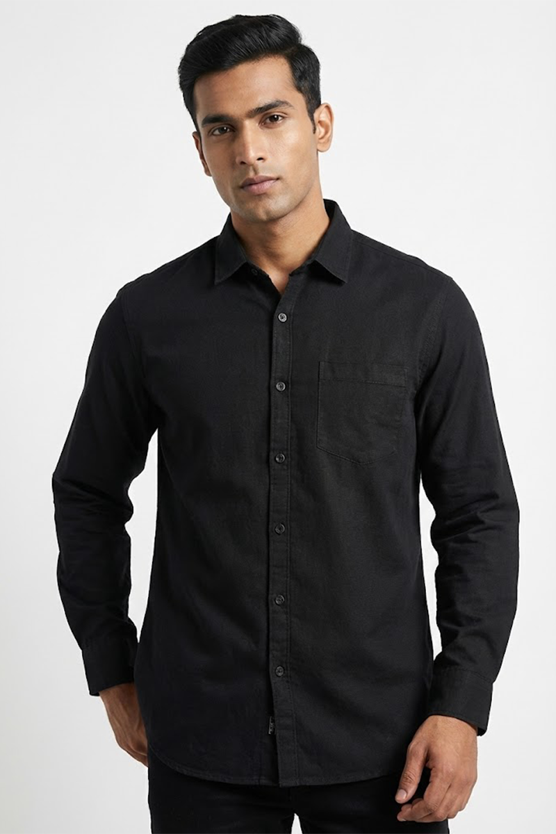 Black Solid Shirt