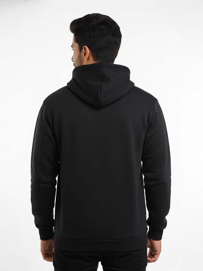 Classic Fit Solid Hoodie Black