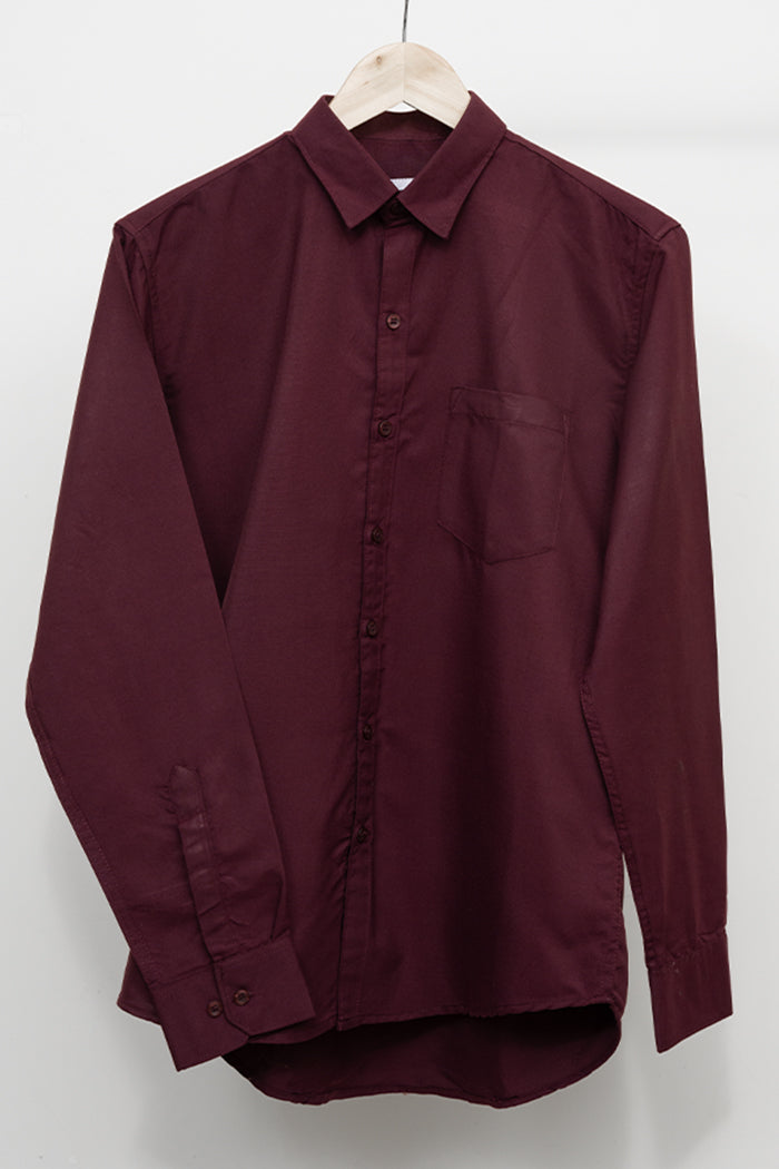 Maroon Solid Shirt