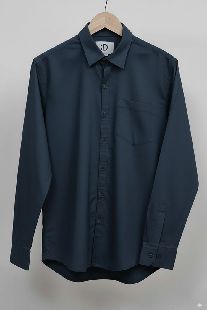 Royal Blue Solid Shirt