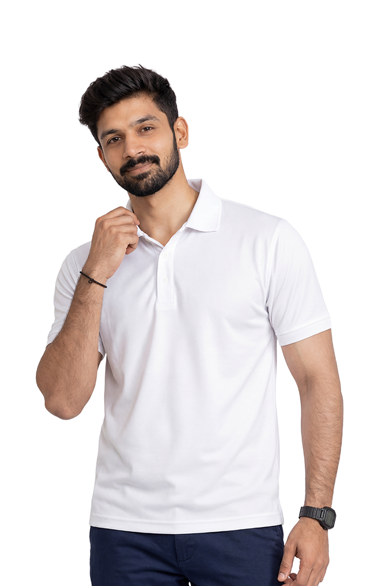 Armor Dry Fit White Polo T-shirt