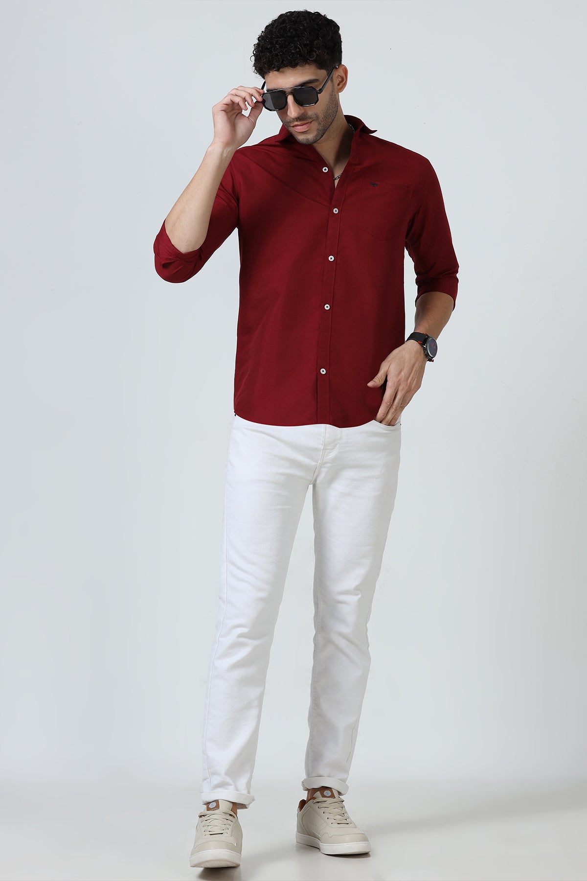 Plain Cotton Solid Shirt