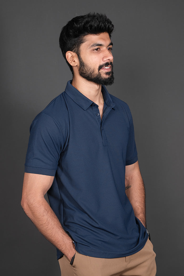 Armor Dry Fit Rama Blue Polo T-shirt