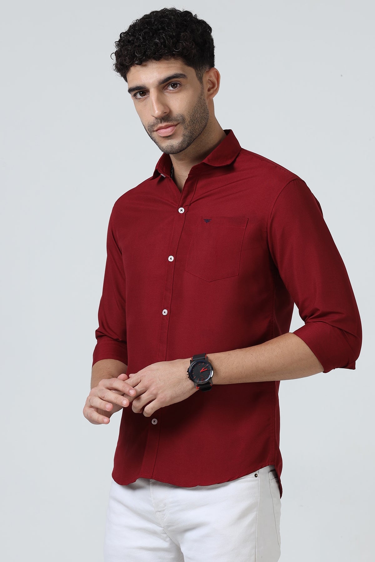 Plain Cotton Solid Shirt