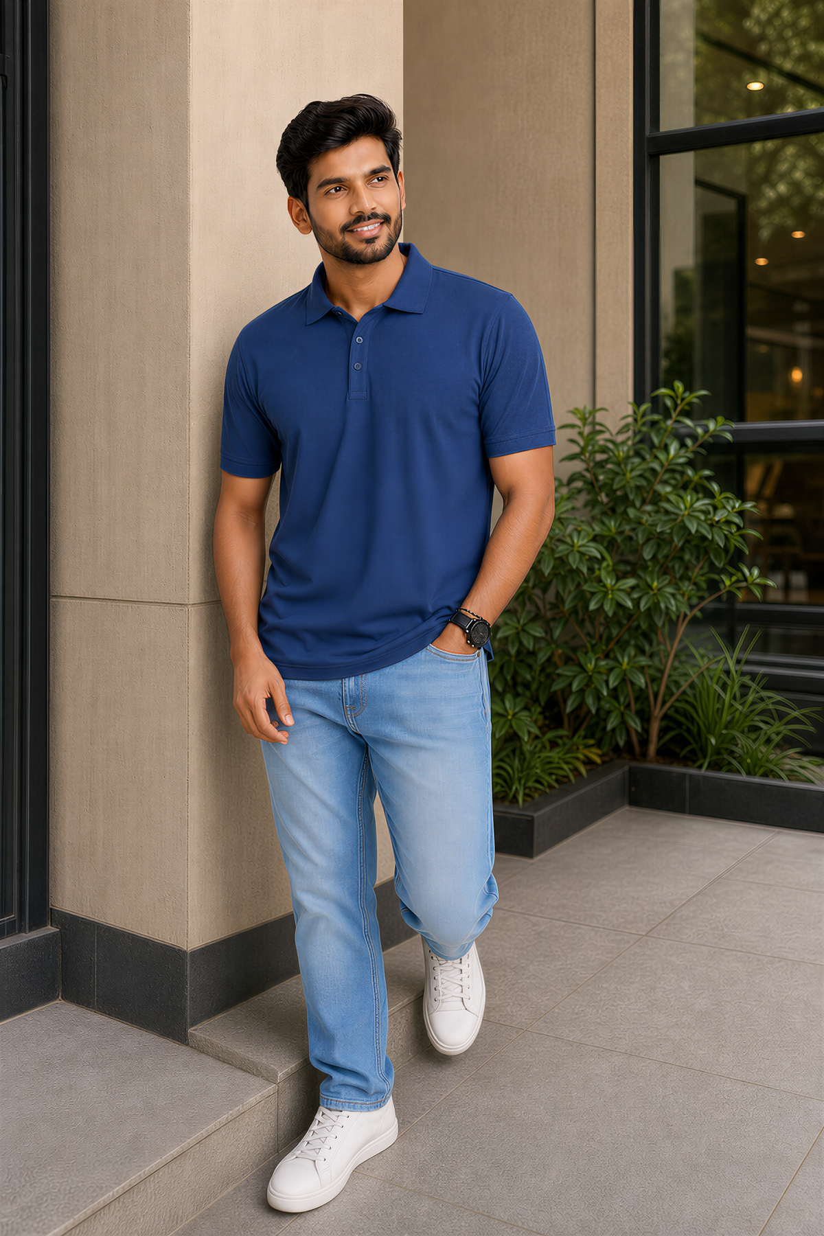 Armor Dry Fit Rama Blue Polo T-shirt
