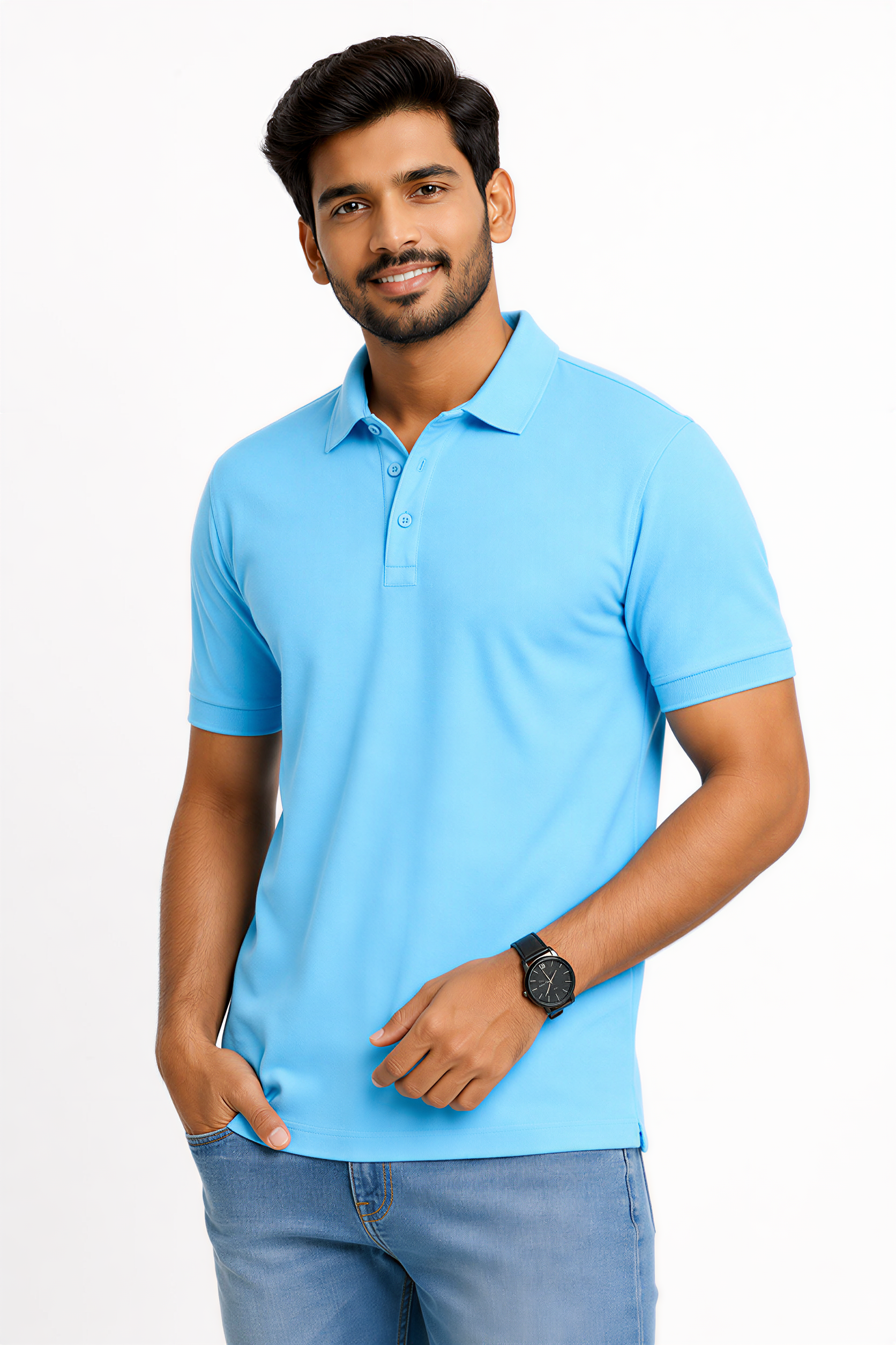 Armor Dry Fit Sky Blue Polo T-shirt
