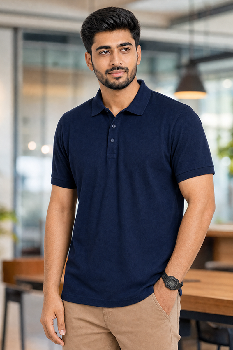 Armor Dry Fit Navy Blue Polo T-shirt