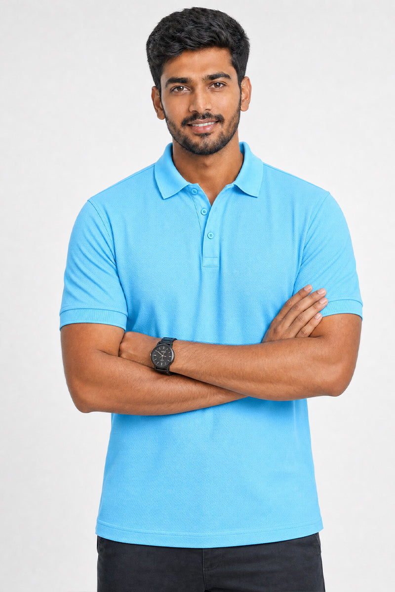 Armor Dry Fit Sky Blue Polo T-shirt