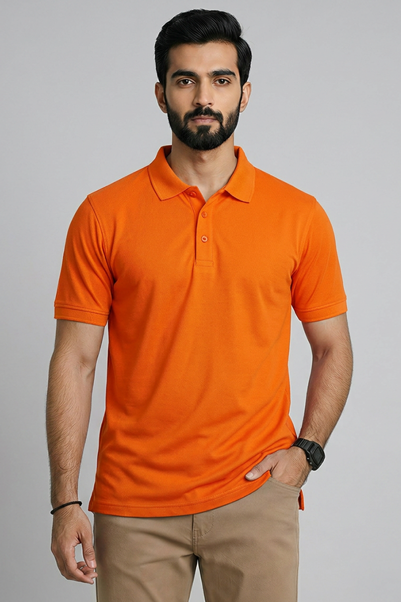 Armor Dry Fit Orange Polo T-shirt
