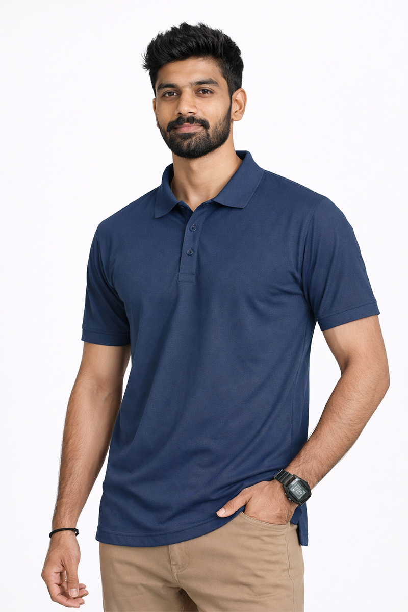 Armor Dry Fit Rama Blue Polo T-shirt