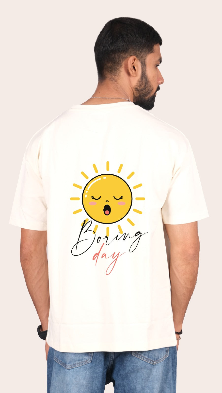 Boring Day Off White Oversized T-shirt