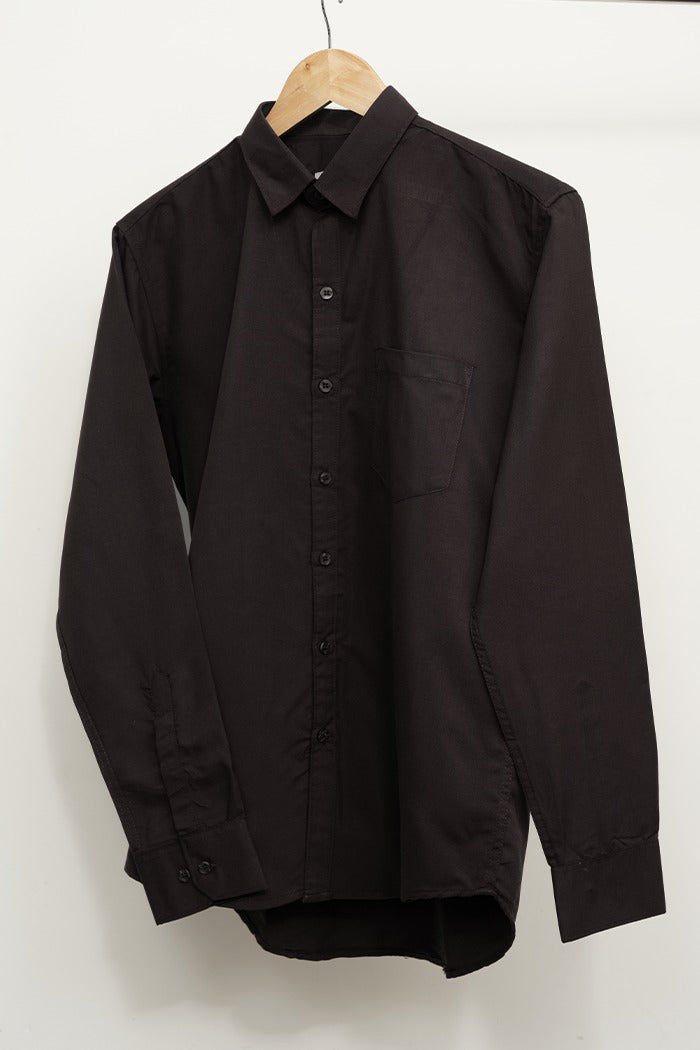 Wine Color Casual Solid Shirt