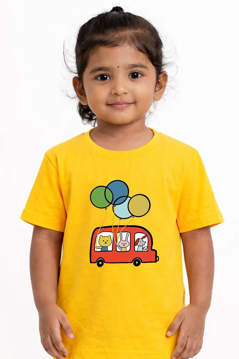 Printed Soft Cotton Tee Yellow