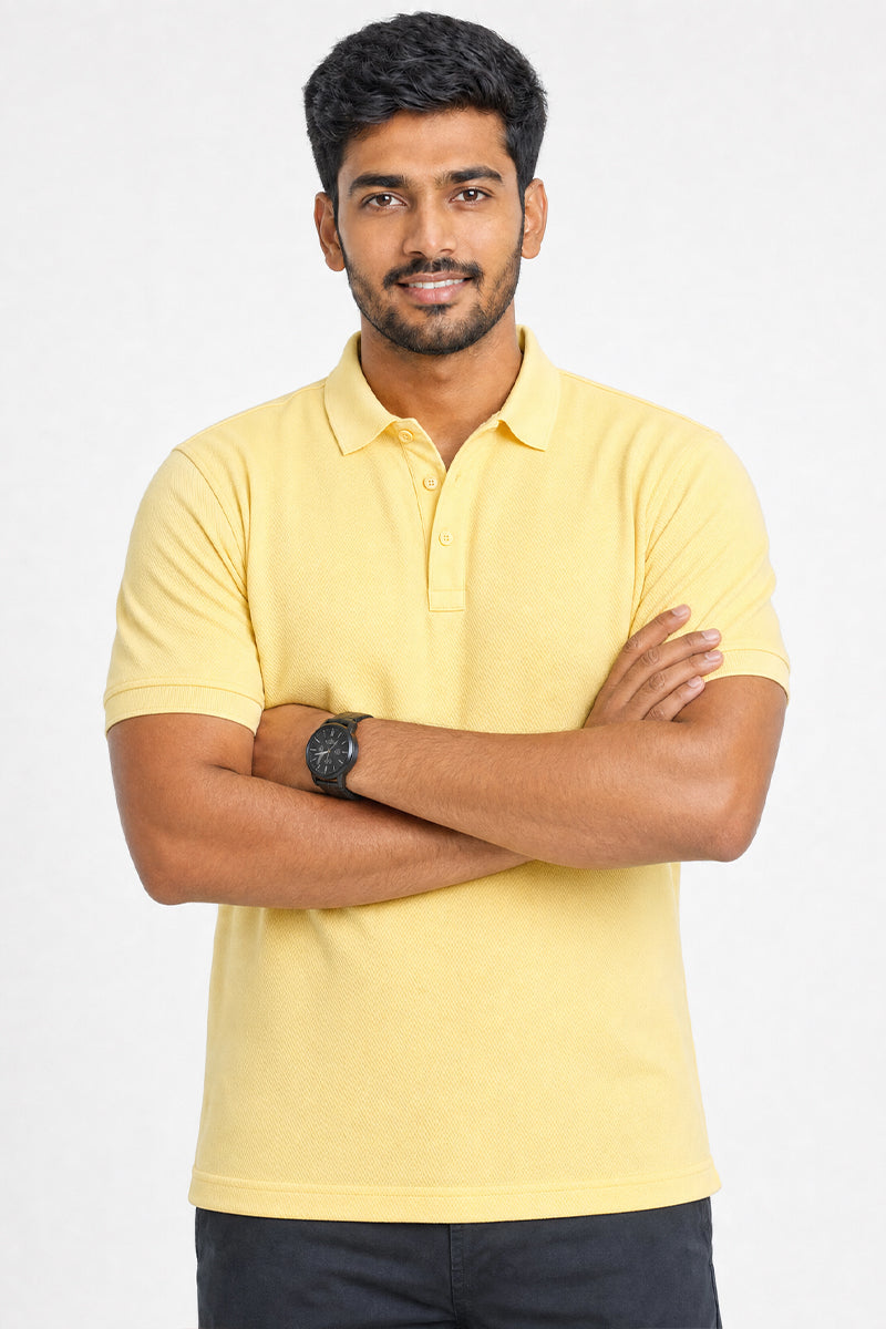 Armor Dry Fit Sunshine Yellow Polo T-shirt