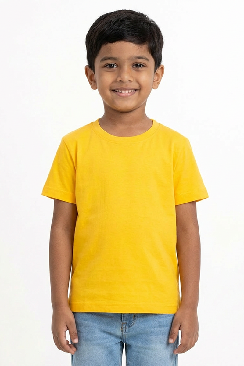 Boys Soft Cotton T-shirt Yellow