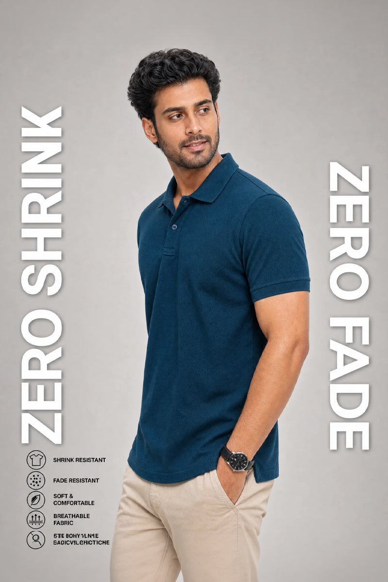 Pre Shrunk Cotton T-shirt Petrol Blue