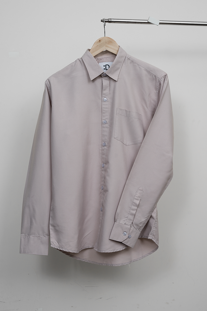 Cream Solid Shirt