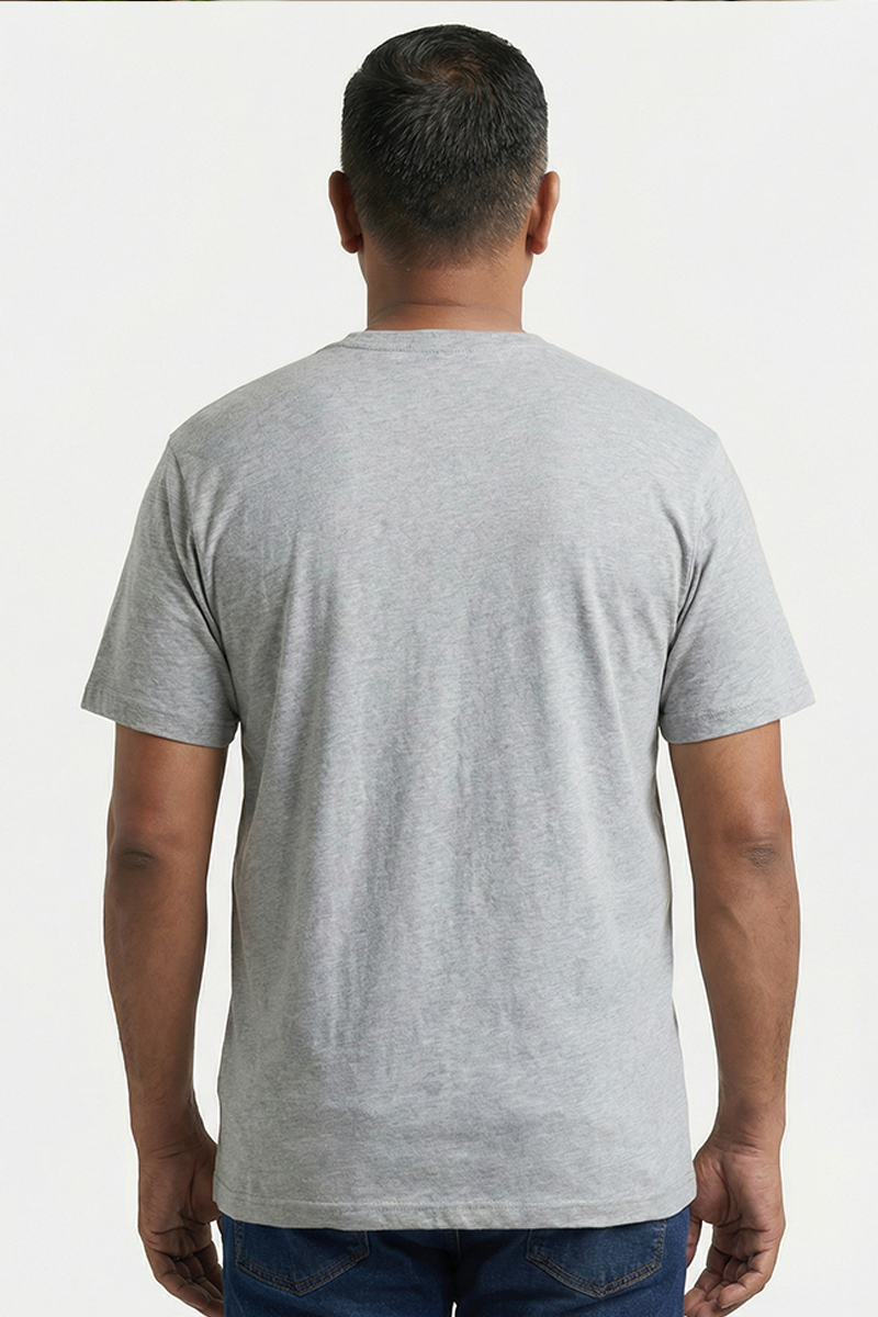 Men Cotton Melange Round Neck T-shirt