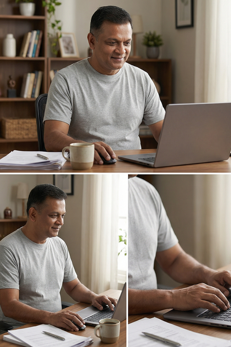 Men Cotton Melange Round Neck T-shirt