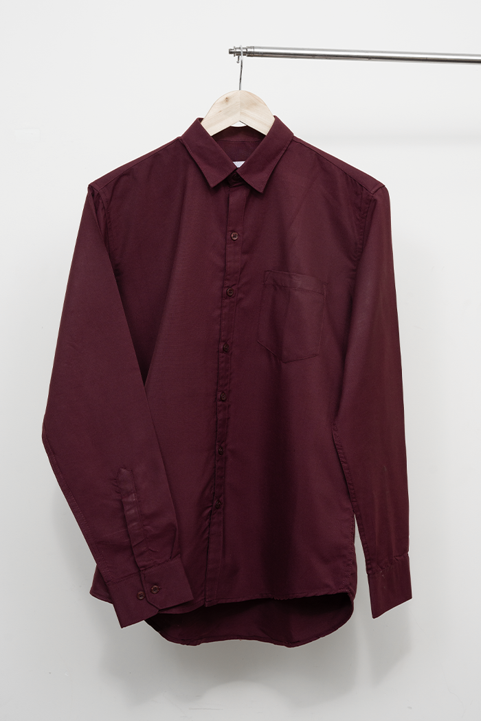 Maroon Solid Shirt