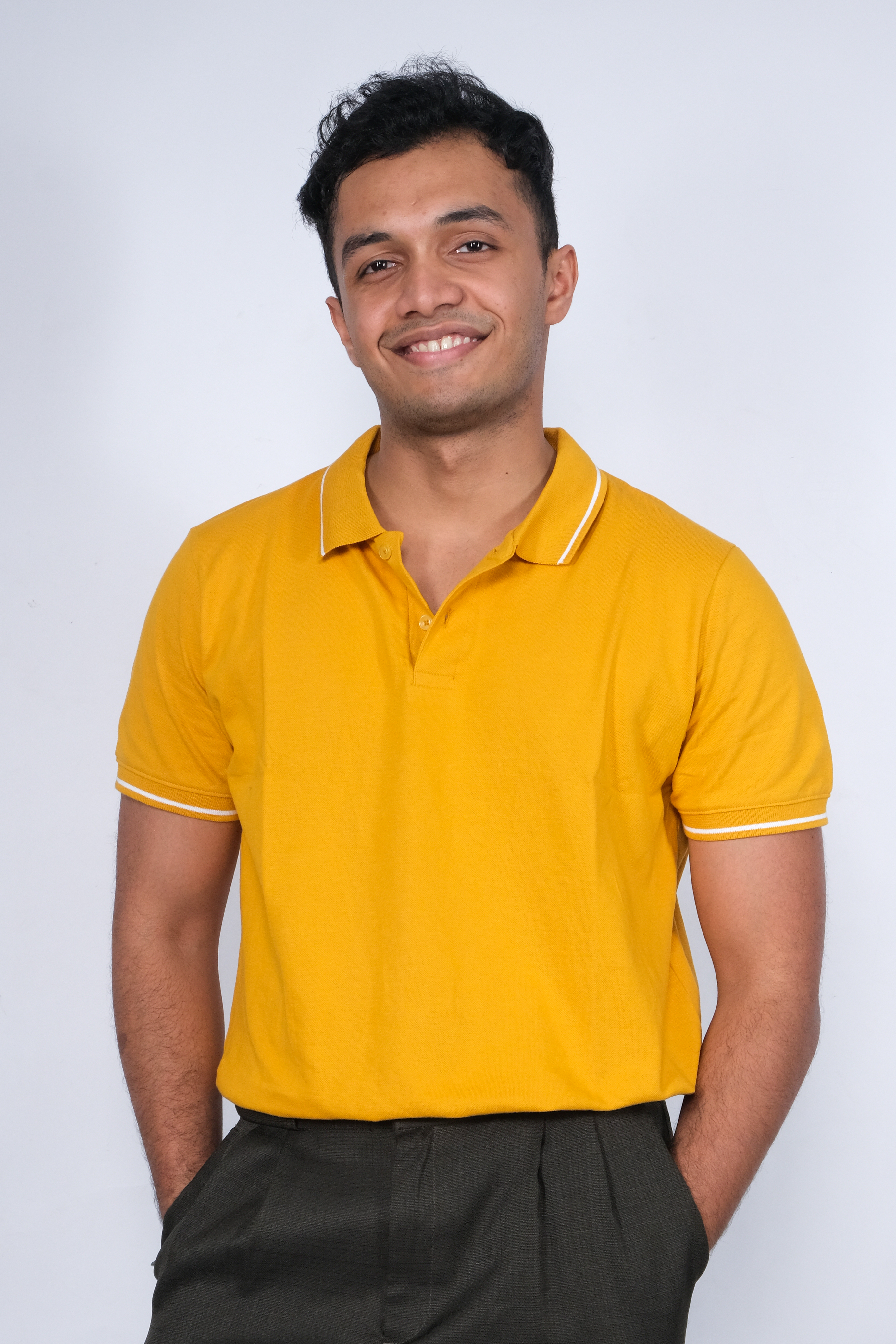 Cotton Mustard Collar T-shirt