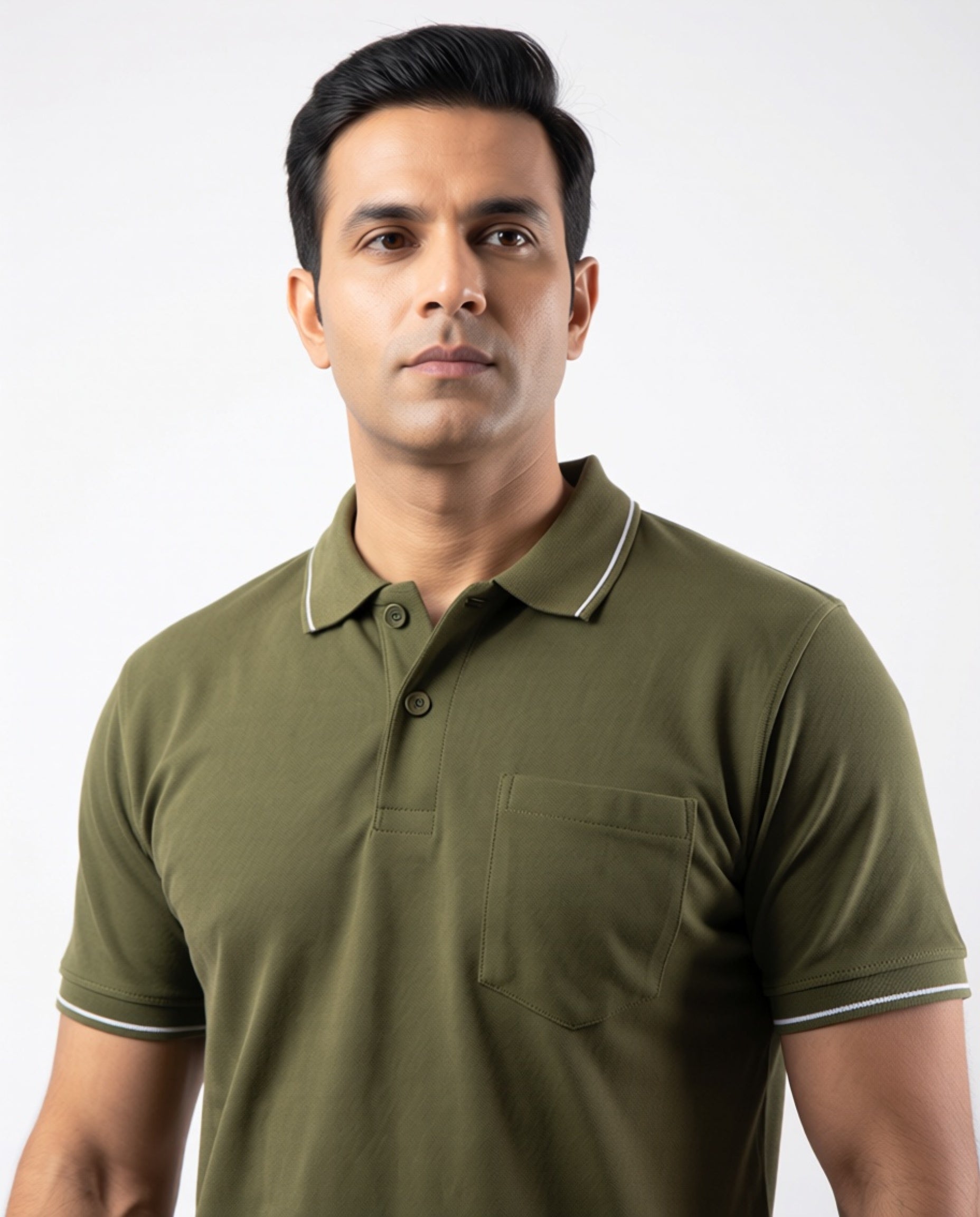 Pre Shrunk Cotton Pocket T-shirt Olive Green