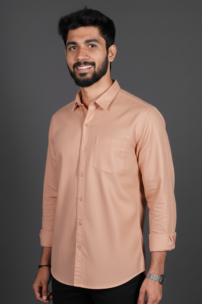 Orange Solid Shirt