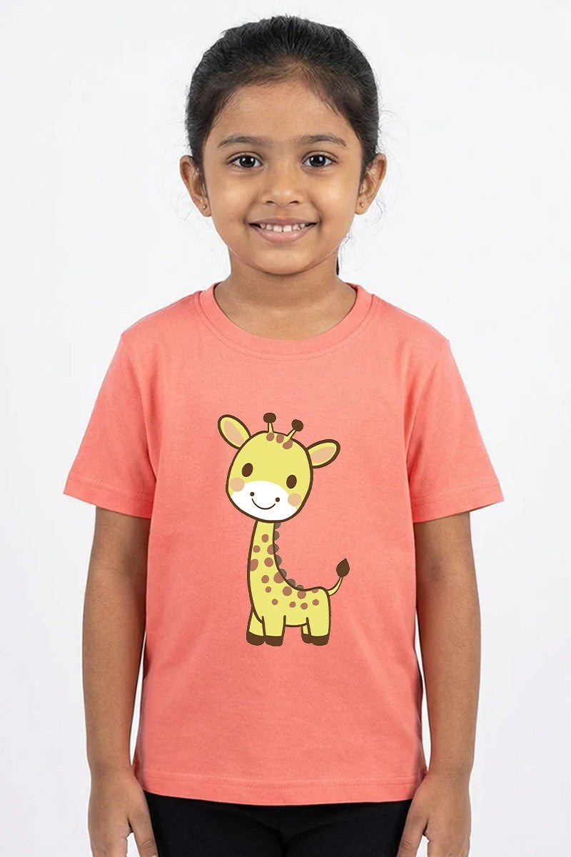 Printed Soft Cotton Tee Peach