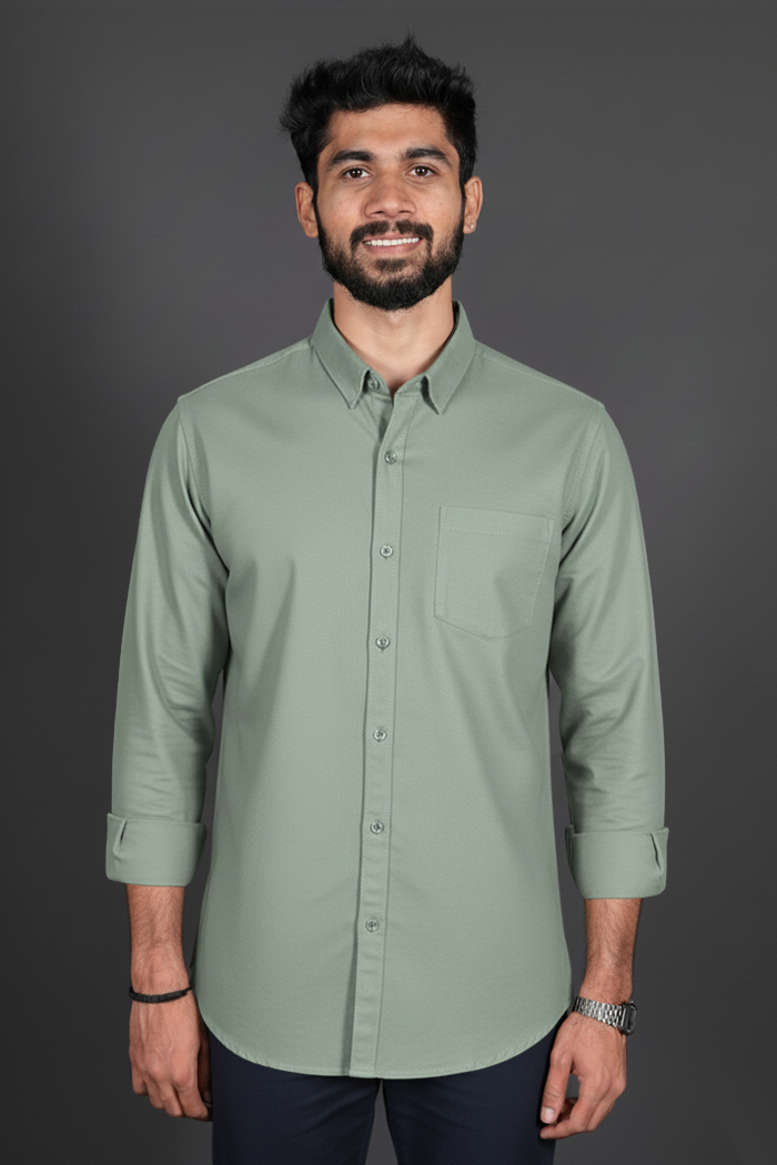 Pista Green Solid Shirt