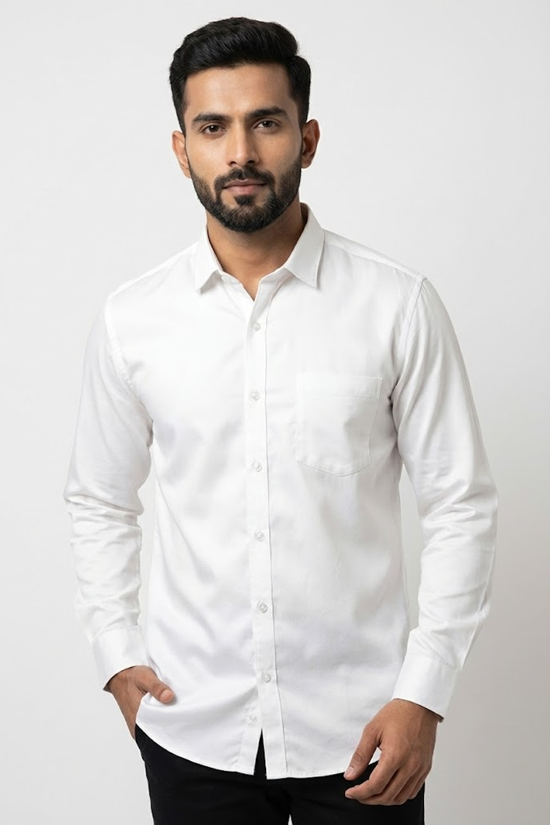White Solid Shirt